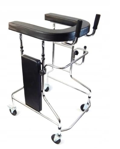 Gåstativ, rollator med sits, max 100 kg, för rehabilitering och äldre, Timago