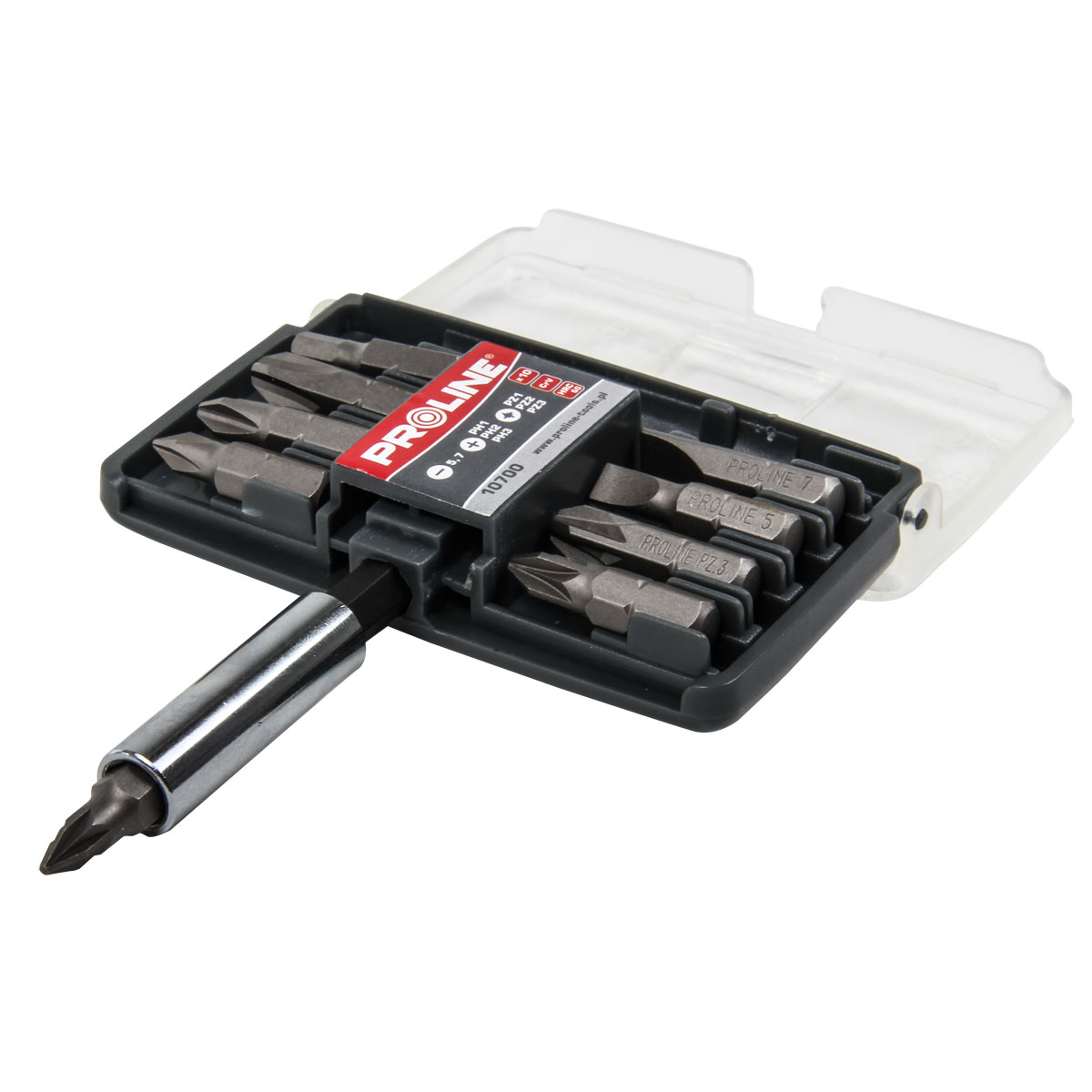 PROLINE TOOLS Bitssats 11 delar med magnetiskt handtag, Proline