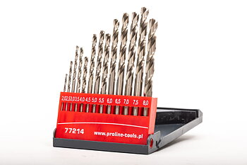 PROLINE TOOLS Metallborr HSS (spiralborr) sats 13st, 2-8 mm, DIN338, Proline