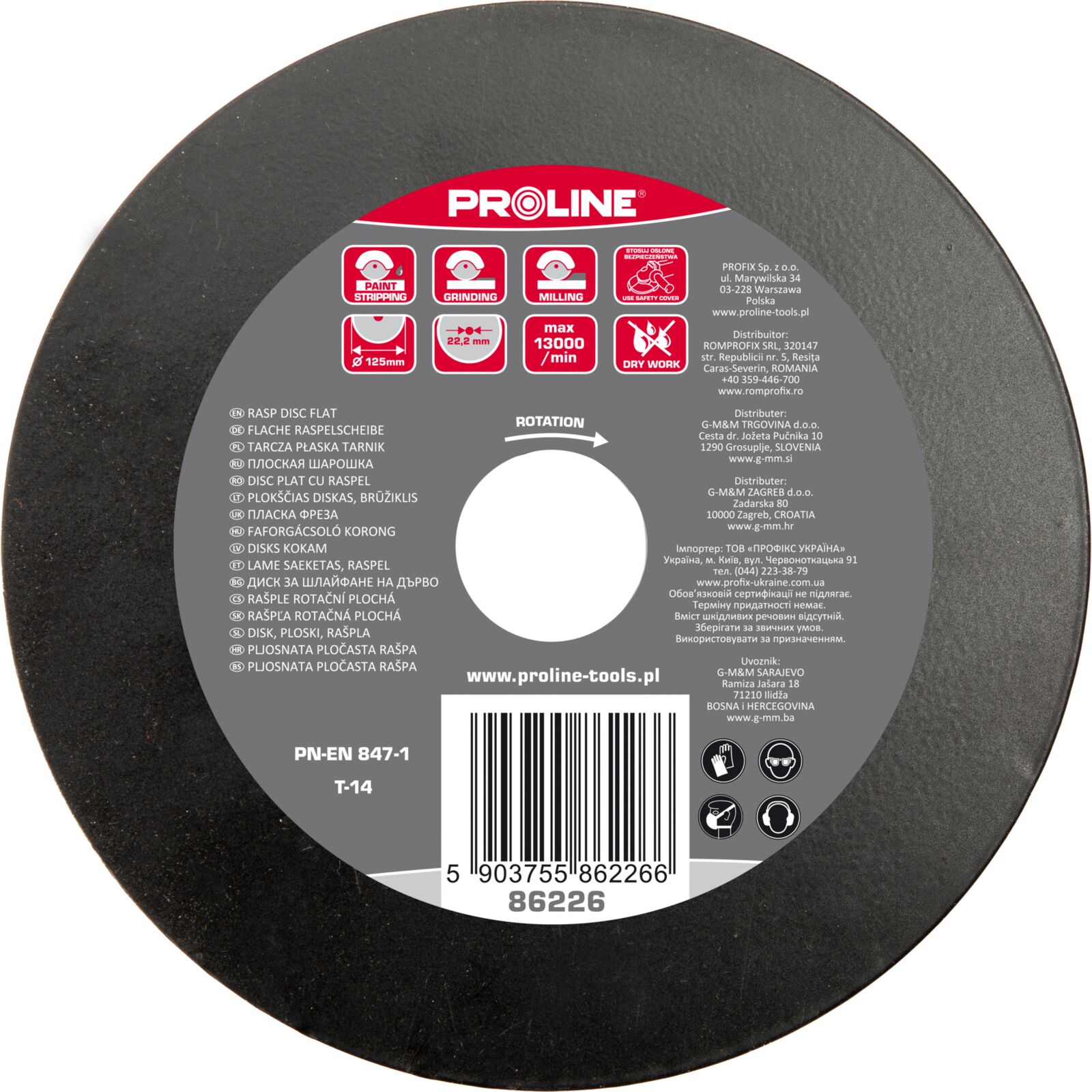 PROLINE TOOLS Raspskiva Platt, Proline