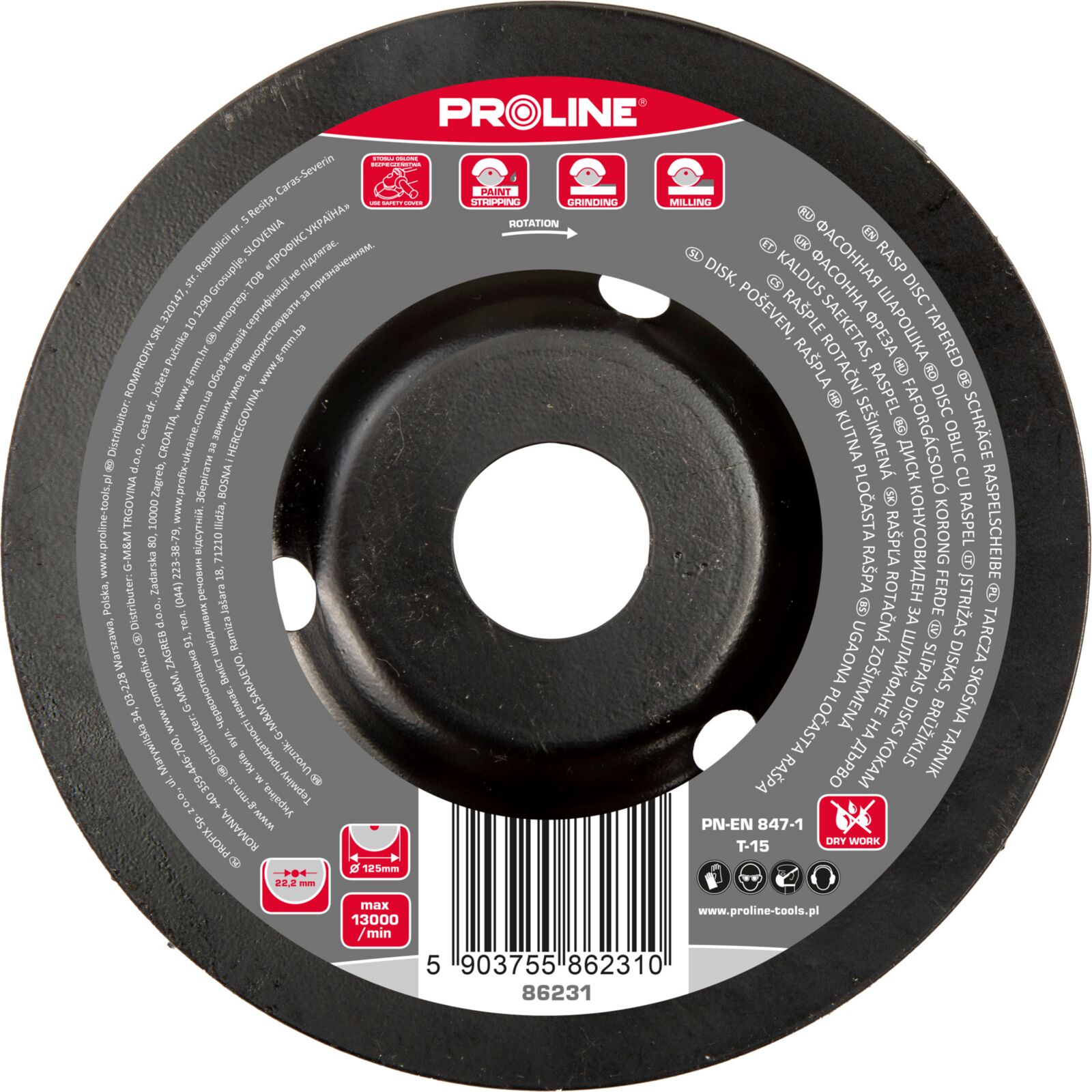 PROLINE TOOLS Raspskiva Avsmalnande, Proline