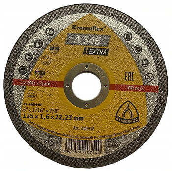 Kapskiva för metall 10st 125 x 1.6 x 22 Kroneflex A346, Klingspor