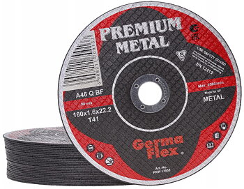 Kapskiva för metall 10st 180 x 1.6 x 22, T41 (8500rpm), Germa Flex