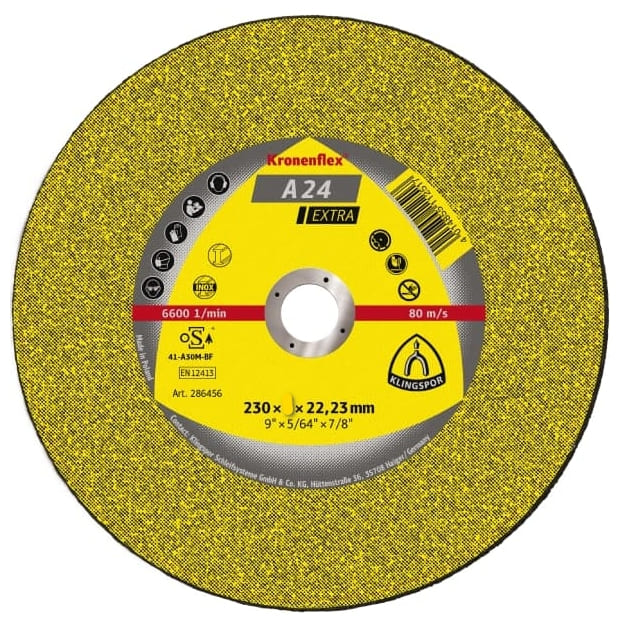 Kapskiva för metall 10st 180 x 6x22, A24 Extra (6600rpm), Klingspor Kronnflex