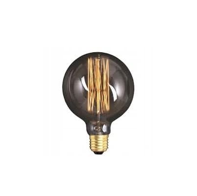 Vintage glödlampor E27 G12540W Edison 250lm, 2500K varmt gulaktigt ljus, 3st stora, rökt glas - 4
