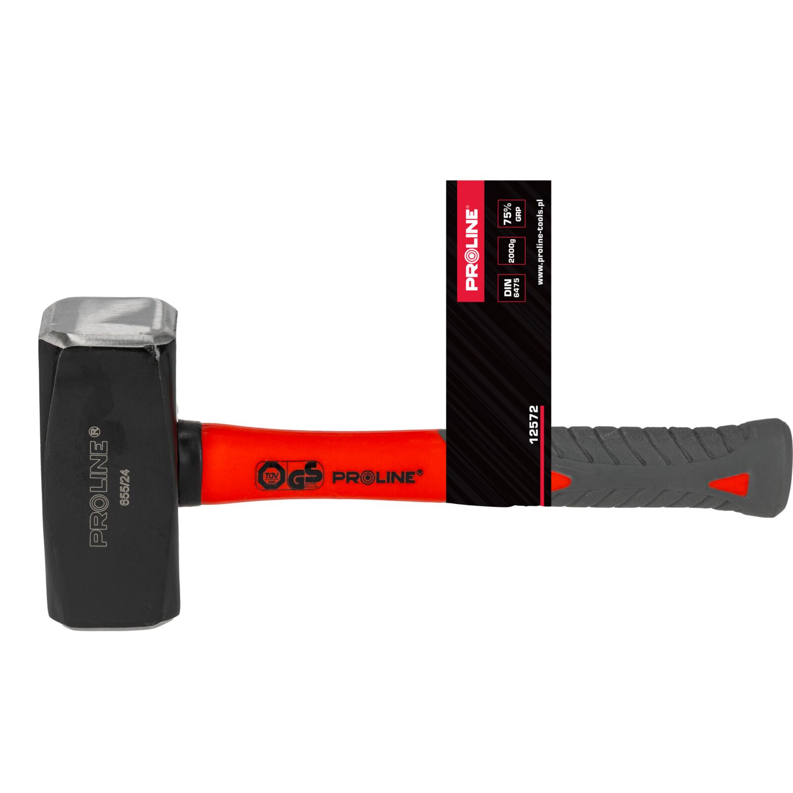 PROLINE TOOLS Slägga 2, 0 kg, Glasfiberhandtag 75%, GS, Proline - 5
