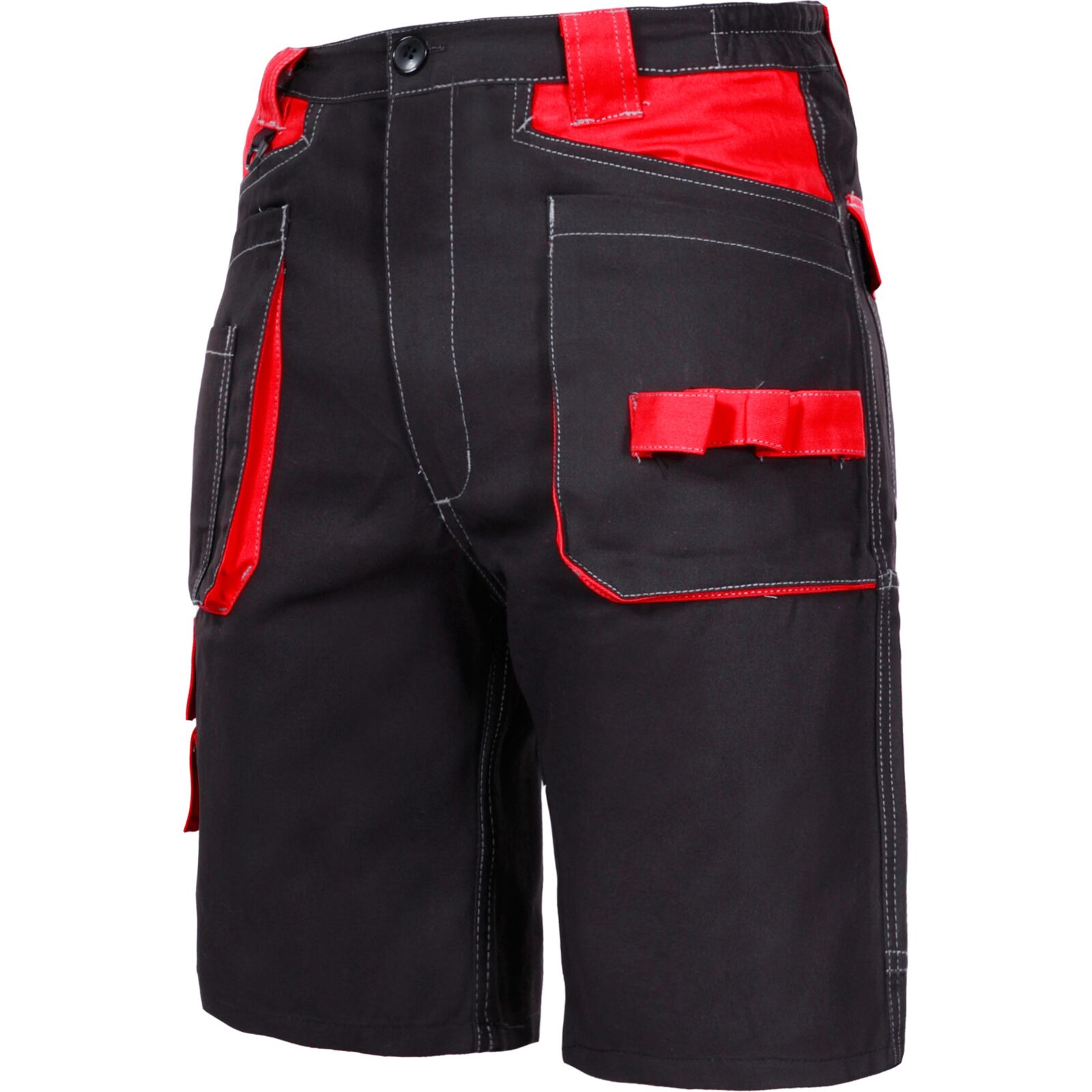 LahtiPro Shorts, Black-Red, 100% Cotton, 245G/m2, S, CE, LAHTI (Storlek : 3XL)
