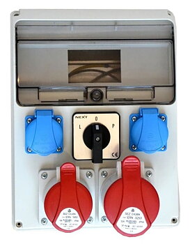 Övriga 3 Elcentral IP442 terminaler, 2 x 230V, 1 x 32A 5P, 1 x 16A 5P