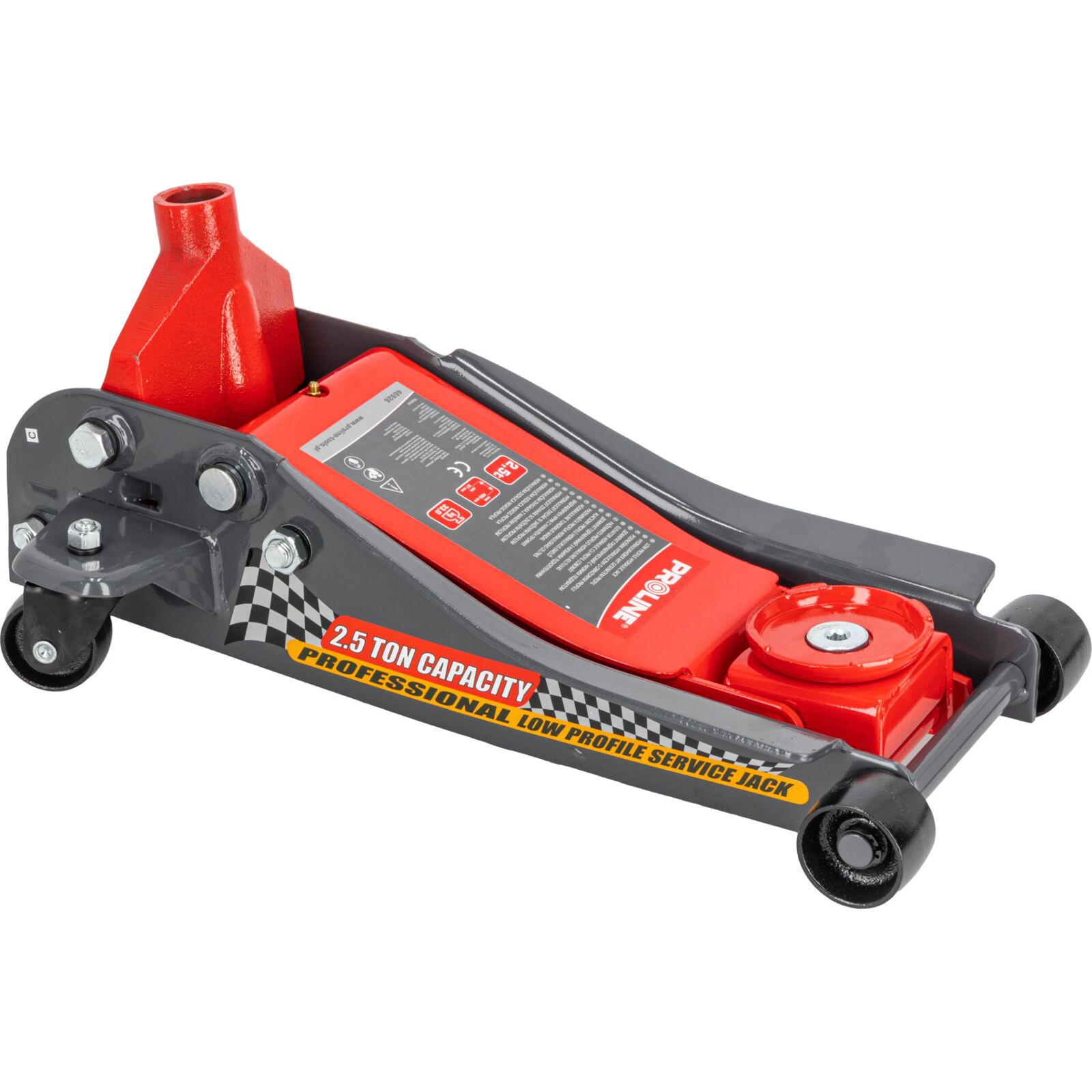 PROLINE TOOLS Hydraulisk Domkraft 2.5T Låg Profil, 89-457 mm, 34.8 kg, CE, Proline - 2