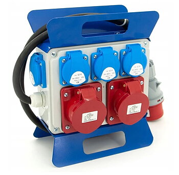 Övriga 3 Elcentral IP54 2 x 16A 5P, 3 x 230V 16A, 1.5m förstärkt kabel 16A 5P, ELS