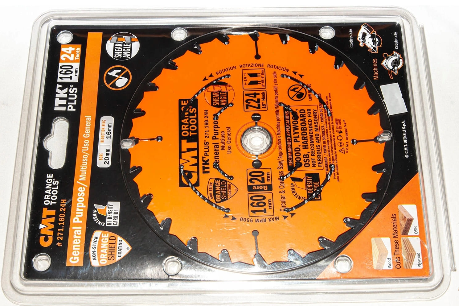 Sågklinga 136 x 1.5 x 20 mm, 24t CMT Orange Tools 271.136.18H, PTFE - 2