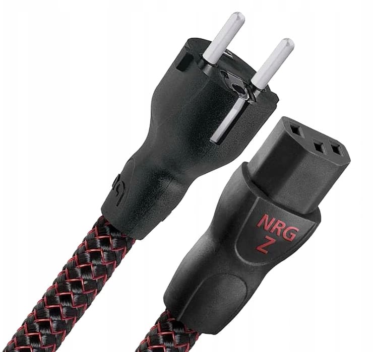 NRG-Z3 Nätkabel 2m 230V Schuko IEC, för Hi-Fi, AudioQuest