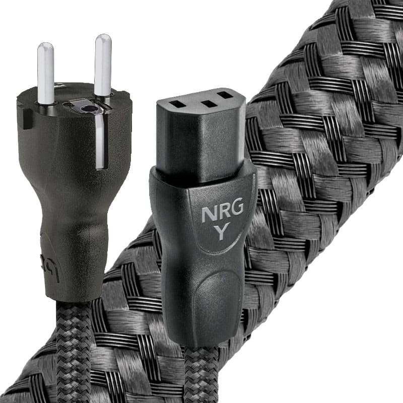 NRG-Y3 Nätkabel 2m 230V Schuko IEC, för Hi-Fi, AudioQuest - 4