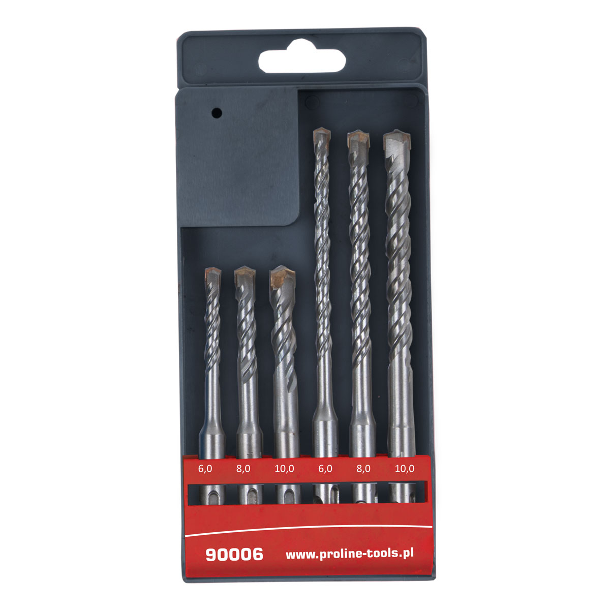 PROLINE TOOLS Betongborr 6, 8 mm, 10 mm, l=110 mm, l=160 mm, SDS PLUS, 6 PSC, Proline