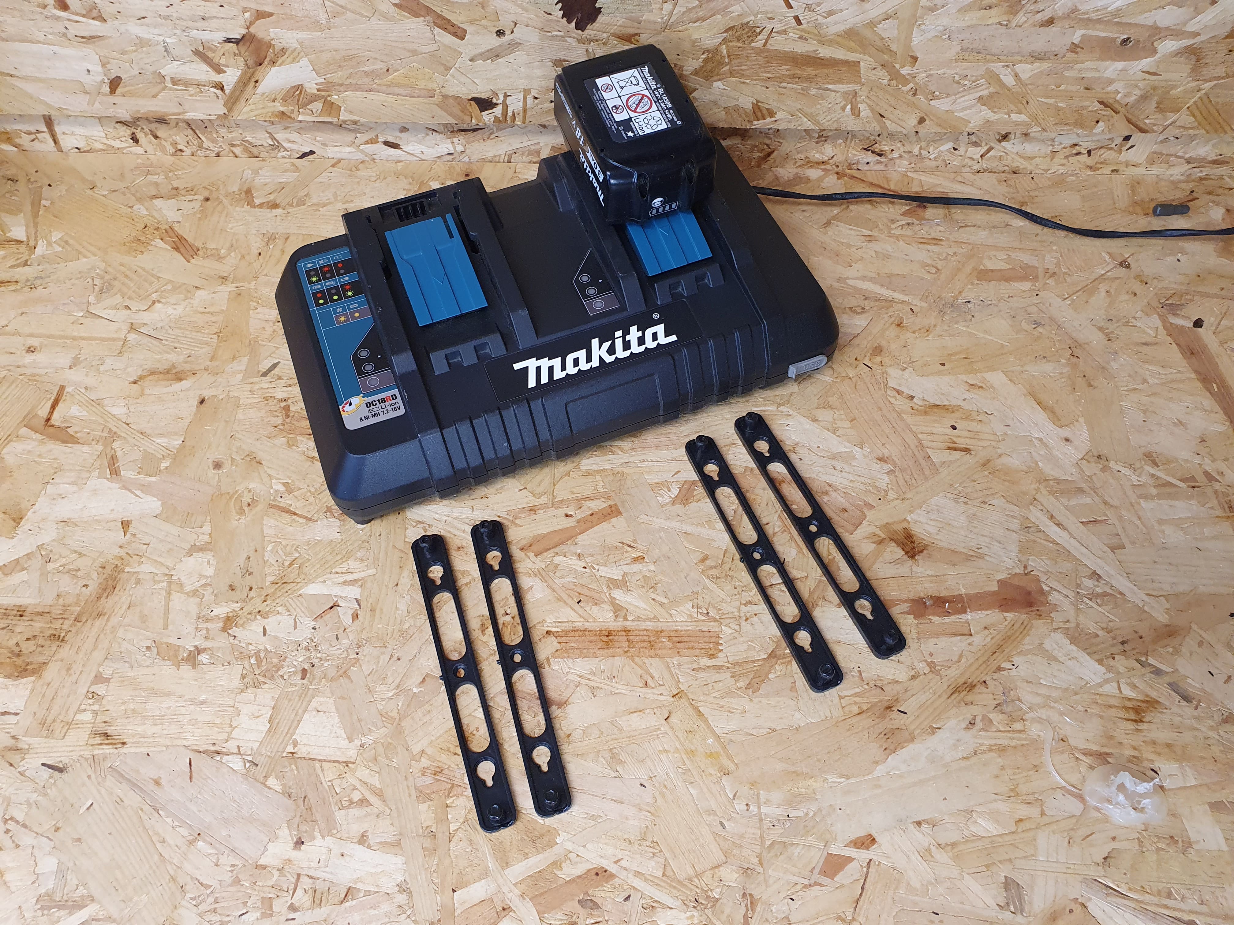 Stealth Mounts Fästen för MAKITA 18v DC18RD dubbelladdare, 2 par, STEALTHMOUNTS - 5