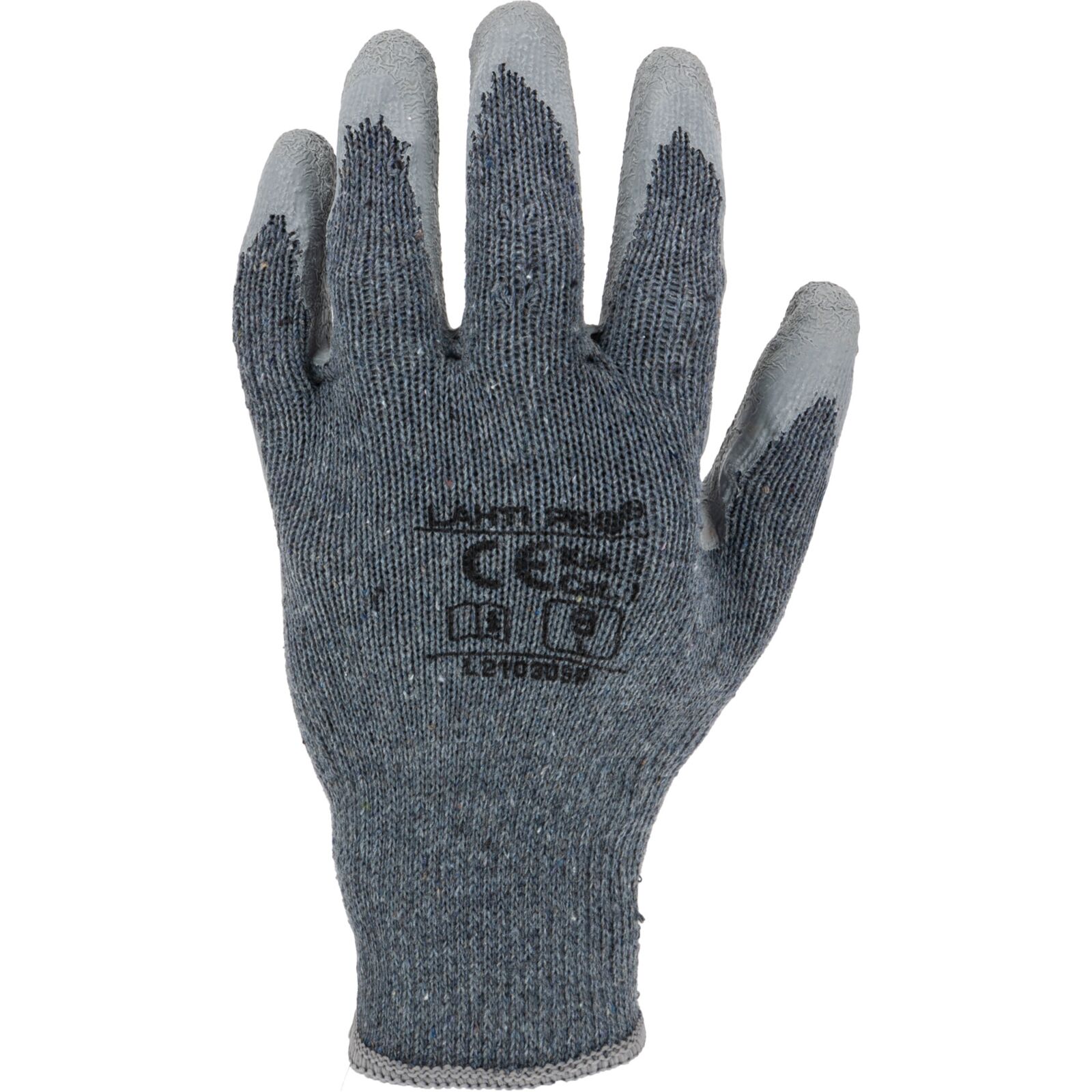 LahtiPro Gloves Latex Grey L210310P, Card, 10, CE, LAHTI (Handskestorlek : 9 [L] Handlängd 19,2cm Omkrets 22,9cm) - 3