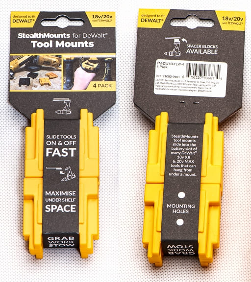Stealth Mounts Verktygshållare 4 st. för DEWALT XR elverktyg, verktygsfästen, STEALTHMOUNTS - 3