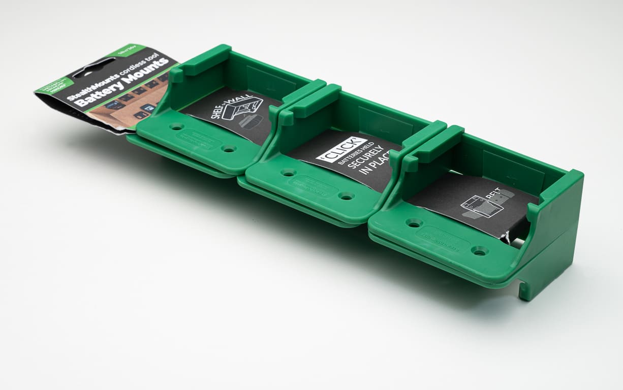 Stealth Mounts Batterifästen 6-pack för Hikoki Metabo HPT Hitachi 18V ABS Grön, StealthMounts - 6