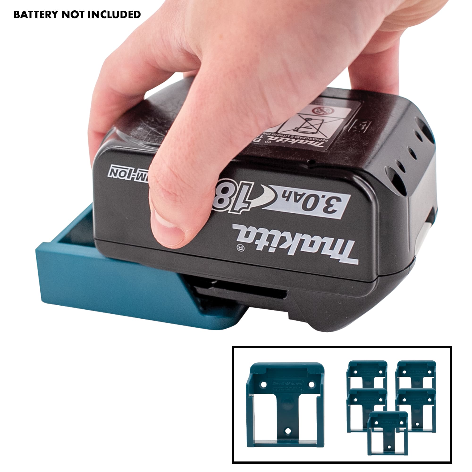 Stealth Mounts Batterihållare 6 st. för MAKITA 18v, STEALTHMOUNTS - 2