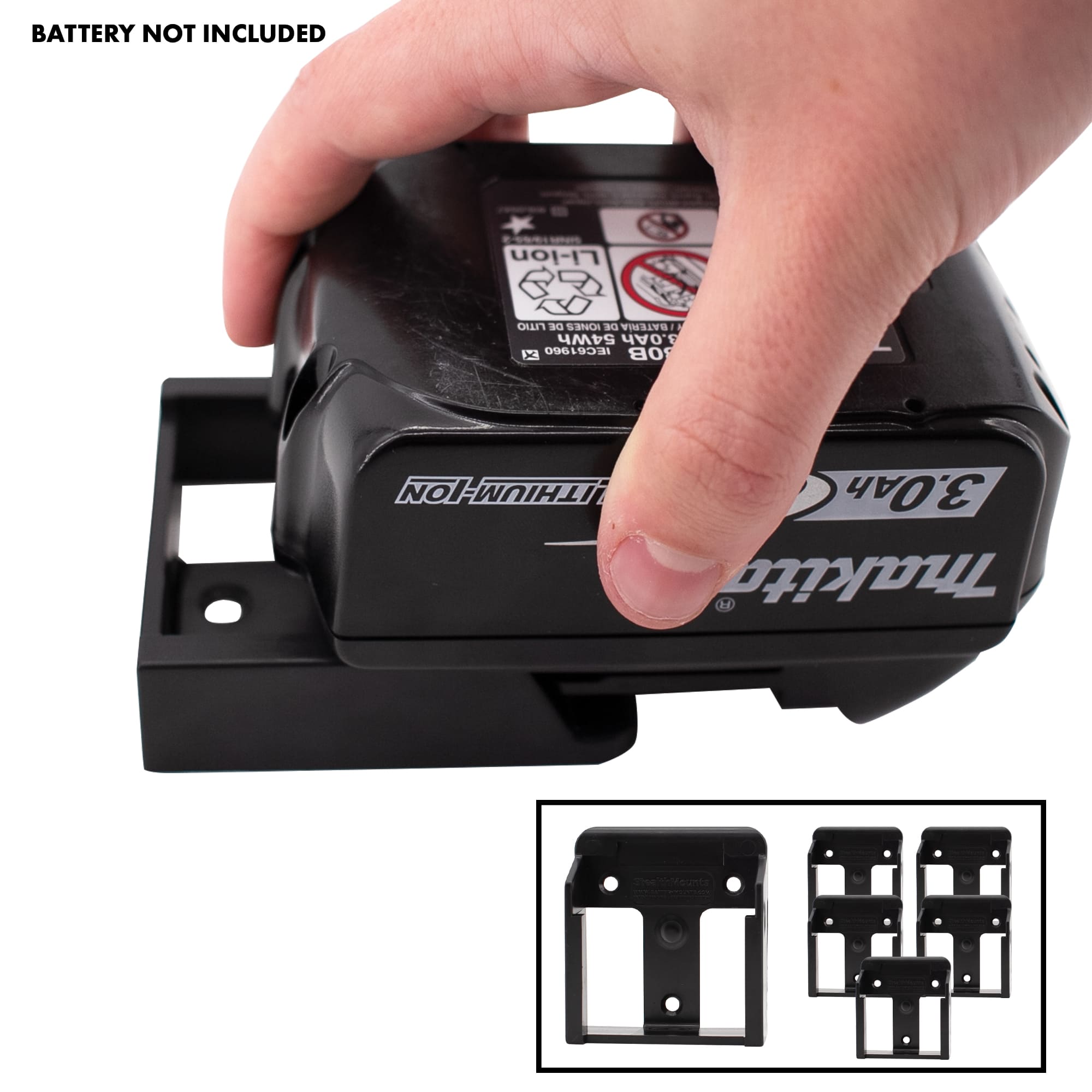 Stealth Mounts Batterihållare 6 st. för MAKITA 18v, STEALTHMOUNTS - 3