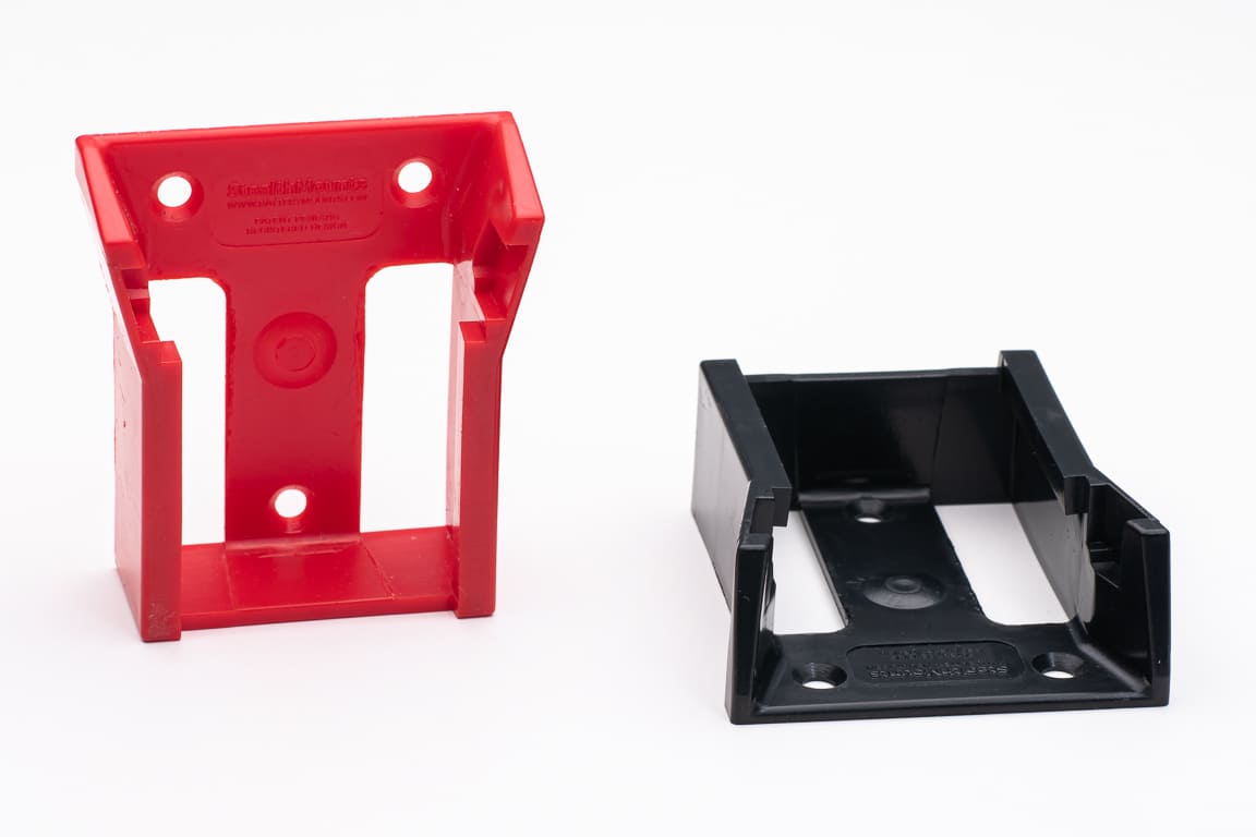 Stealth Mounts Batterifästen 6-pack för Milwaukee M18 ABS Väggmontage Röd, StealthMounts - 2