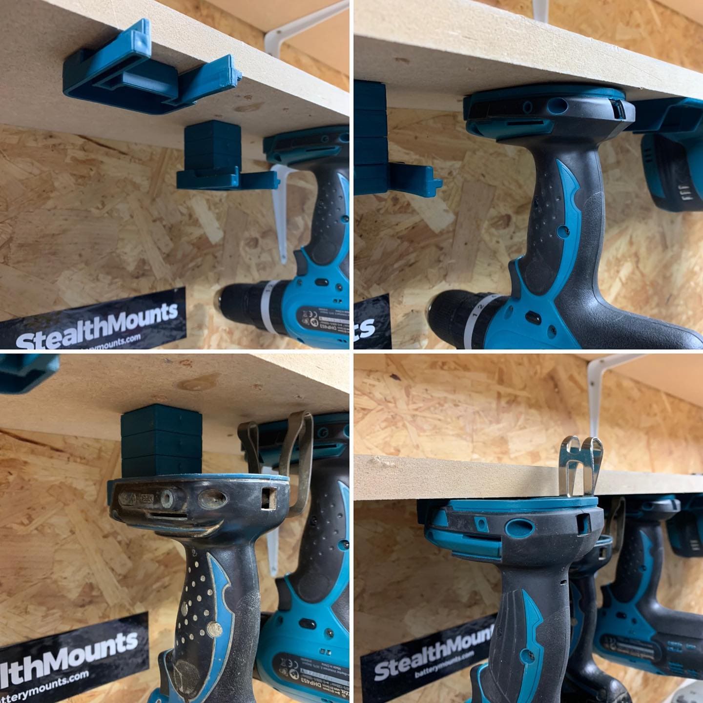 Stealth Mounts Verktygshållare 4 st. för MAKITA 18v LXT elverktyg, verktygsfästen, STEALTHMOUNTS - 8