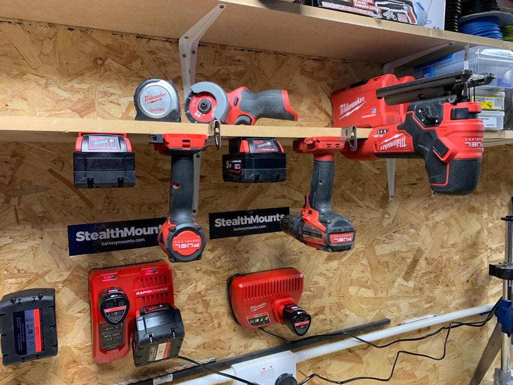 Stealth Mounts Verktygshållare 4 st. för MILWAUKEE M18 elverktyg, verktygsfästen, STEALTHMOUNTS - 8