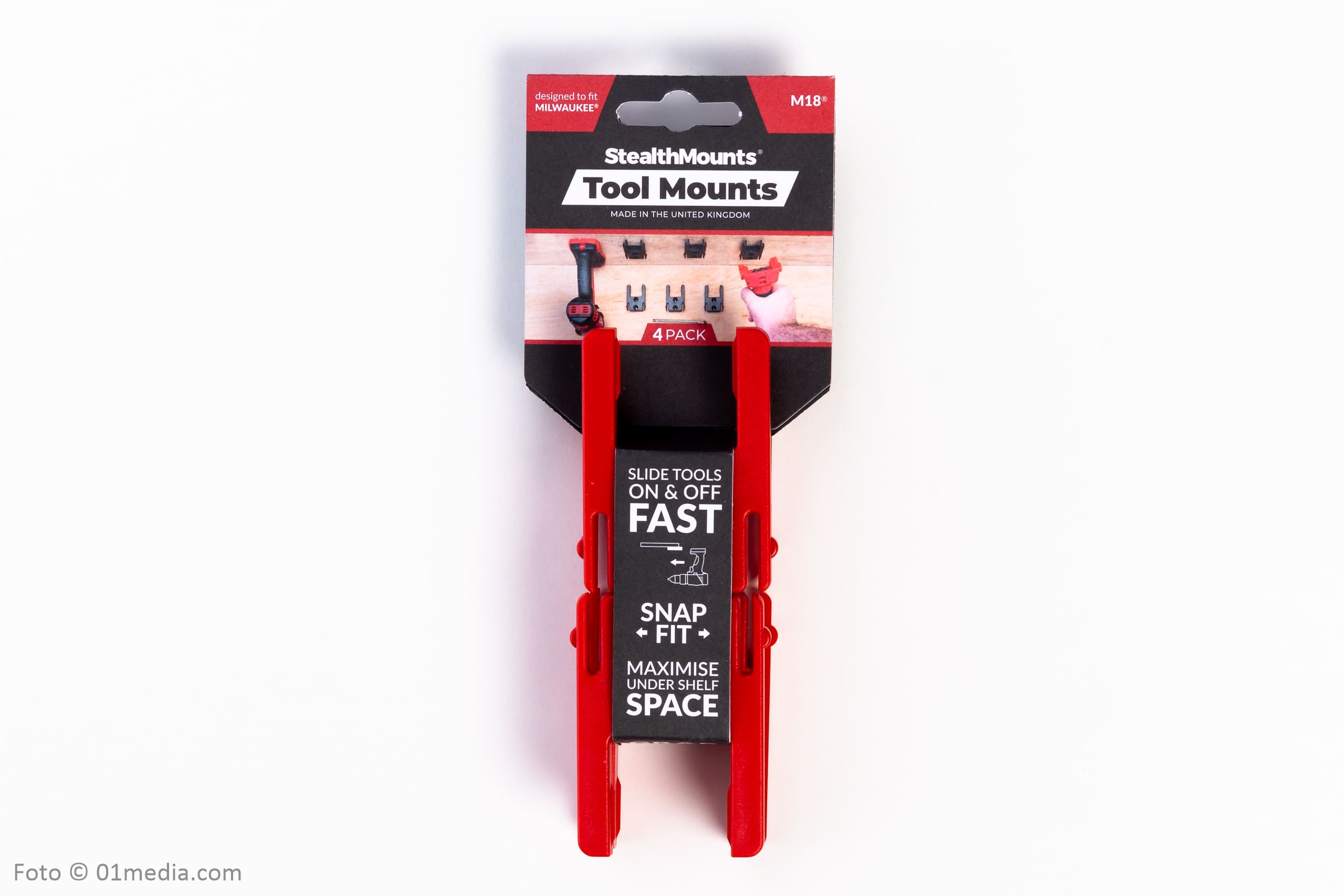 Stealth Mounts Verktygshållare 4 st. för MILWAUKEE M18 elverktyg, verktygsfästen, STEALTHMOUNTS - 10