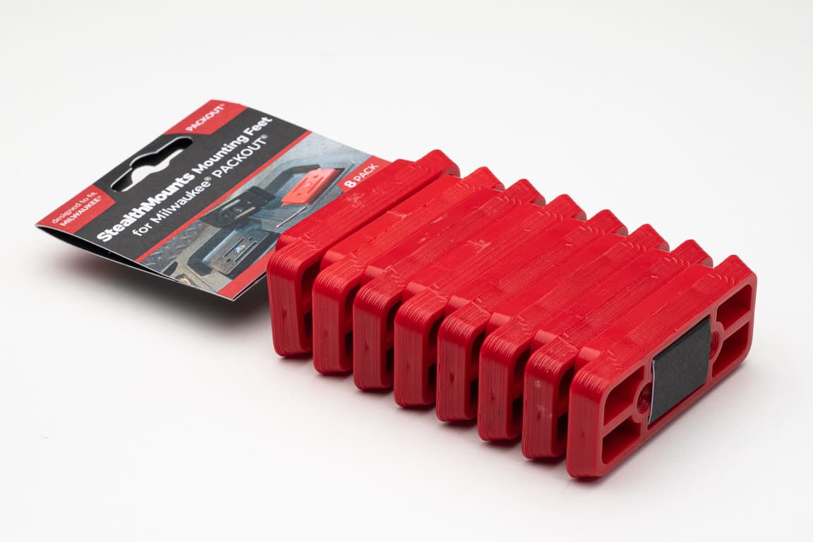 Stealth Mounts Adapterfötter 8-pack för Milwaukee Packout och Mounting Cleats, StealthMounts - 11
