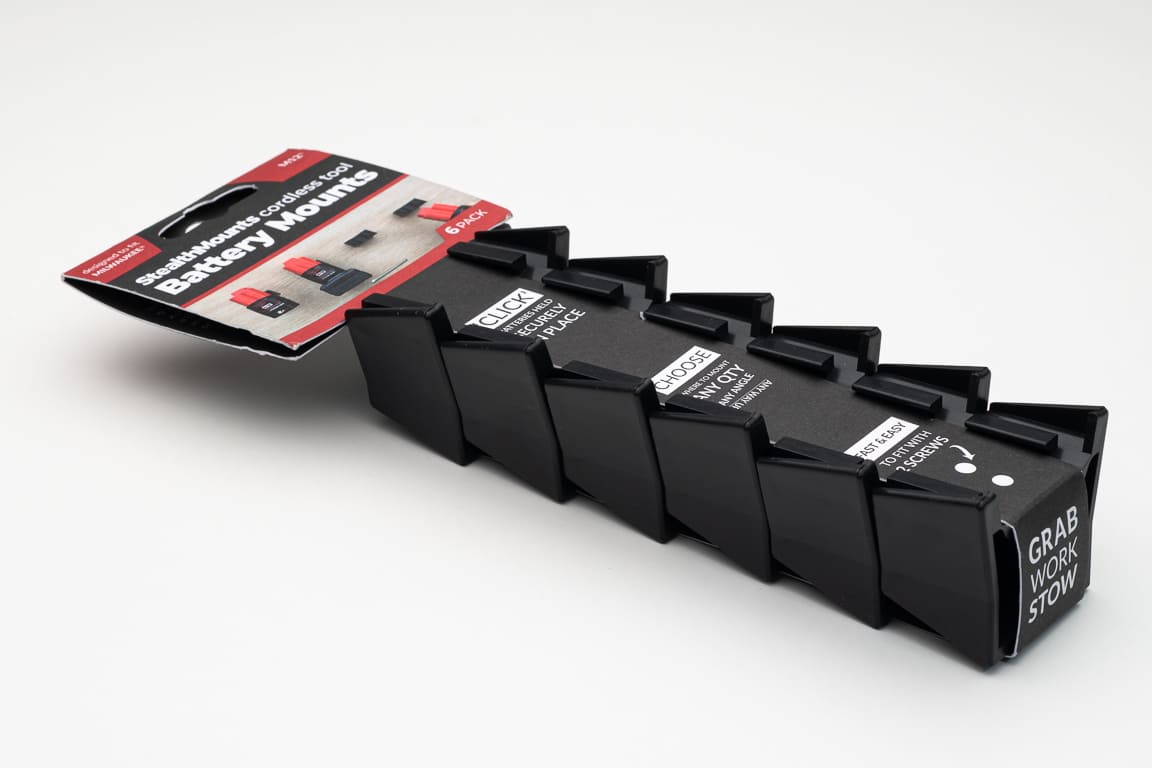 Stealth Mounts Batterihållare 6 st. för MILWAUKEE M12 elverktyg, verktygsfästen, STEALTHMOUNTS