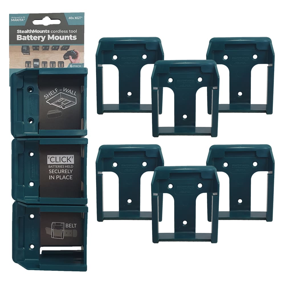 Stealth Mounts Batterihållare 6 st. för MAKITA 40v XGT, STEALTHMOUNTS
