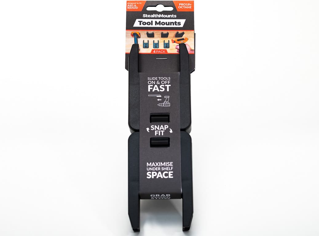 Stealth Mounts Verktygshållare 4 st. för AEG & RIDGID 18v elverktyg, verktygsfästen, STEALTHMOUNTS - 5
