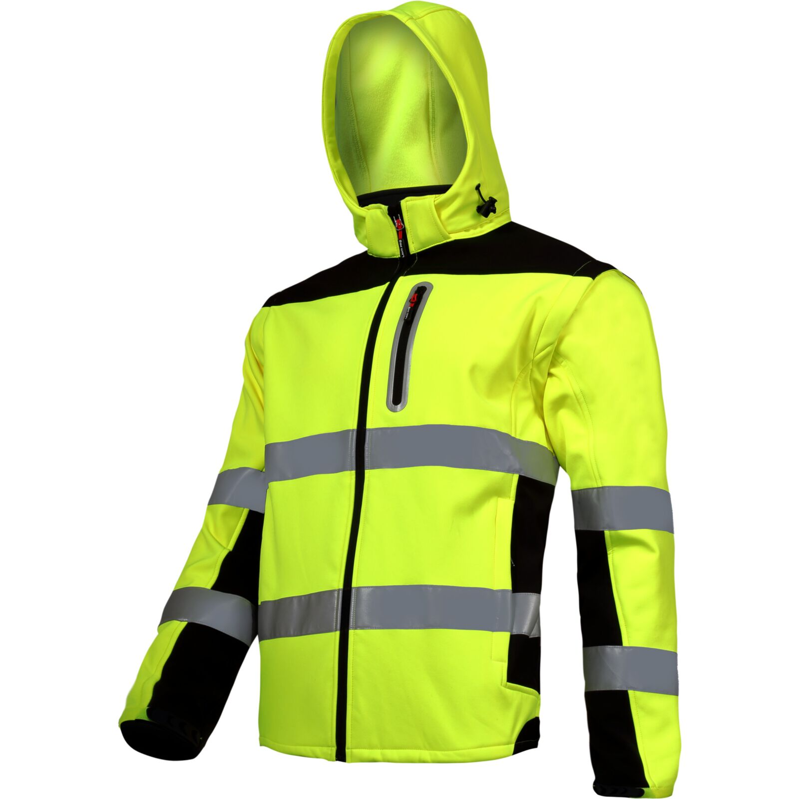 LahtiPro Warning Softshell, Detach. Sleeves, Yellow, S, CE, LAHTI (Storlek : L)