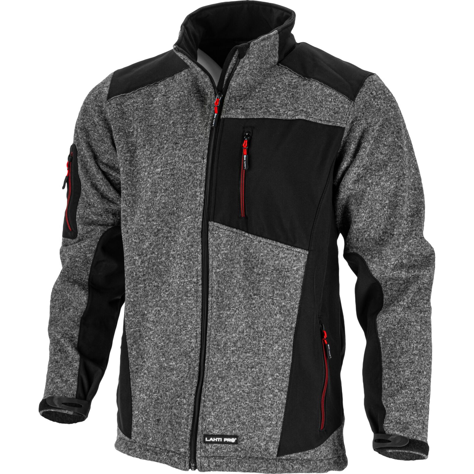LahtiPro Sweater Jacket Soft. Inserts, Grey-Black, S, CE, LAHTI (Storlek : L)