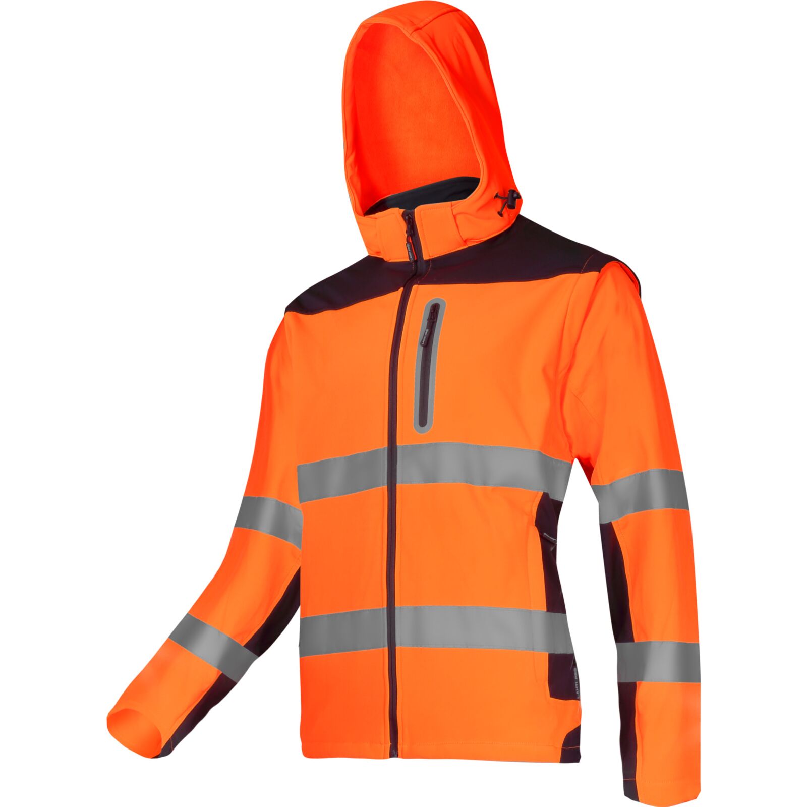 LahtiPro Warning Softshell, Detach. Sleeves, Orange, S, CE, LAHTI (Storlek : M)