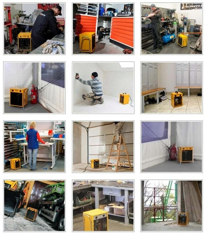 Professionell Byggfläkt 9 kW 400V 3-Fas med Termostat IPX4, Master - 3