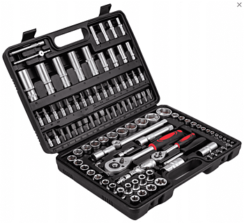 Hylsnyckelsats 108 delar, verktygssats, TORX, m.m.