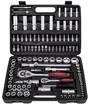 Hylsnyckelsats 108 delar, verktygssats, TORX, m.m.