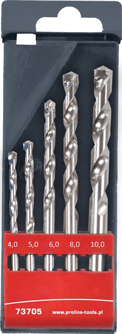 PROLINE TOOLS 5 st Masonry Borr 4-10 mm Plastlåda, Proline