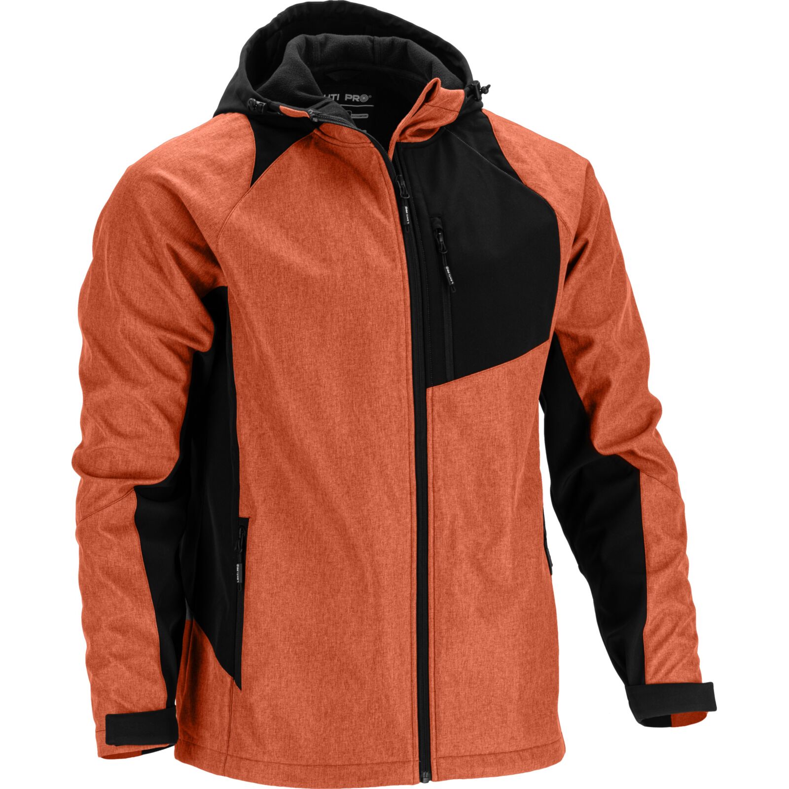 LahtiPro Softshell Jacket, Hood, Brick Red-Black, S, CE, LAHTI (Storlek : M) - 5