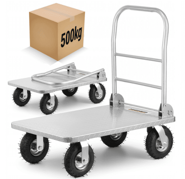 Flyttvagn 500 kg, transportvagn, lastkärra, hopfällbar, HiGHER