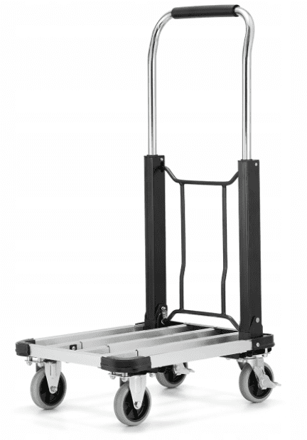 Flyttvagn 150 kg, transportvagn av aluminium, lastkärra, hopfällbar, HiGHER - 12