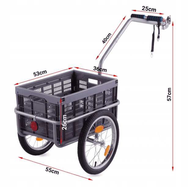 HiGHER Cykelkärra, vagn till cykeln max 50 kg - 8
