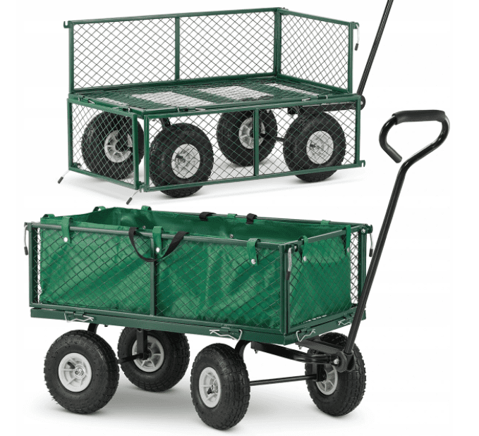 HiGHER Trädgårdsvagn, transportvagn max 450 kg