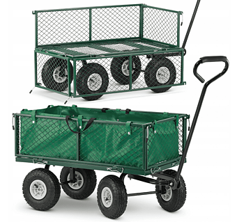 HiGHER Trädgårdsvagn, transportvagn max 450 kg