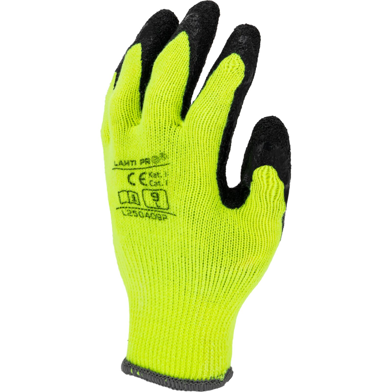 LahtiPro Handskar, Vinter Latexbelagda Vadderade Skyddshandskar, Svart-Gula, CE, LAHTI (Handskestorlek : 9 [L] Handlängd 19,2cm Omkrets 22,9cm) - 4