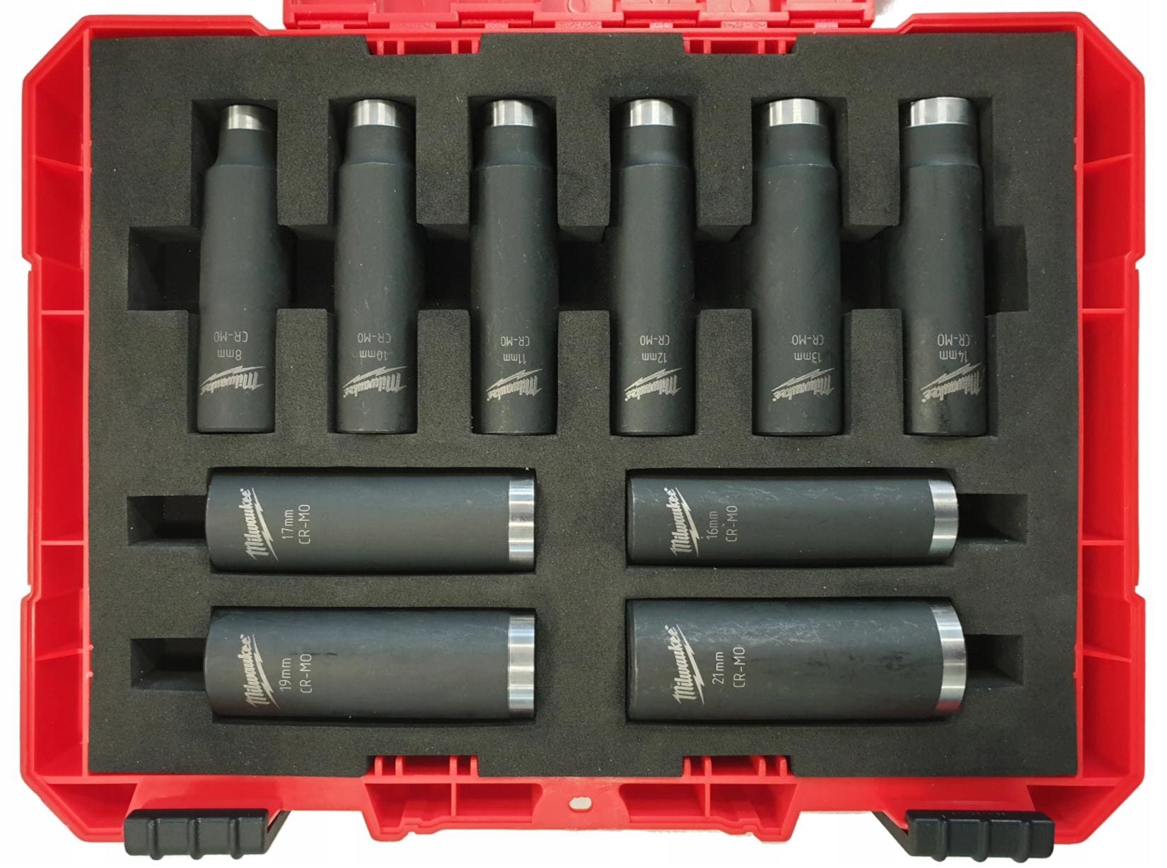 Krafthylsor 1/210st långa hylsor 8-21 mm, CRV-MO, plastbox, MILWAUKEE - 4