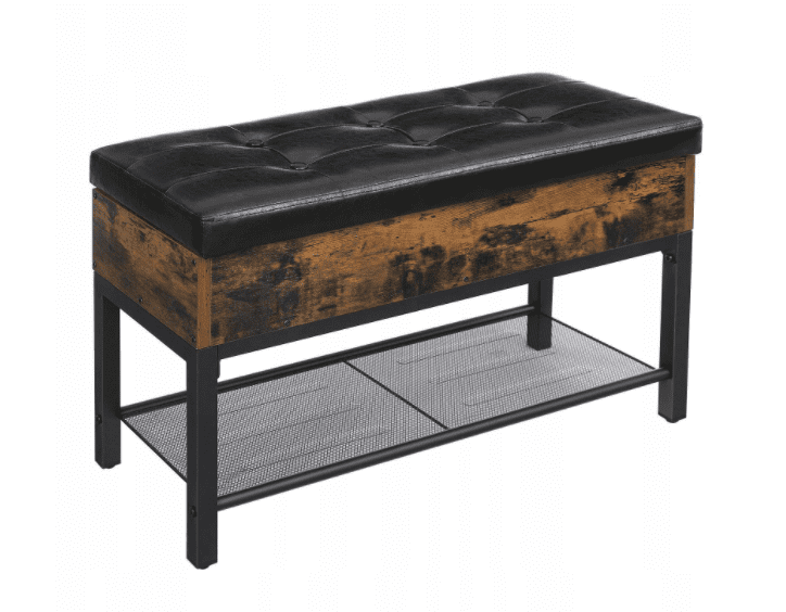 Övriga2 Skohylla med sittbänk, rustik förvaringsbänk, vintage 70 x 30 x 45 cm - 6