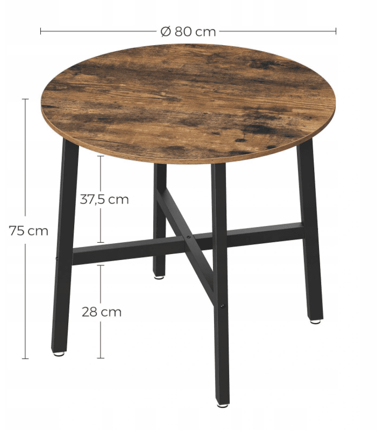 Övriga 3 Soffbord, kaffebord runt, vintage stil diam. 80 cm - 4