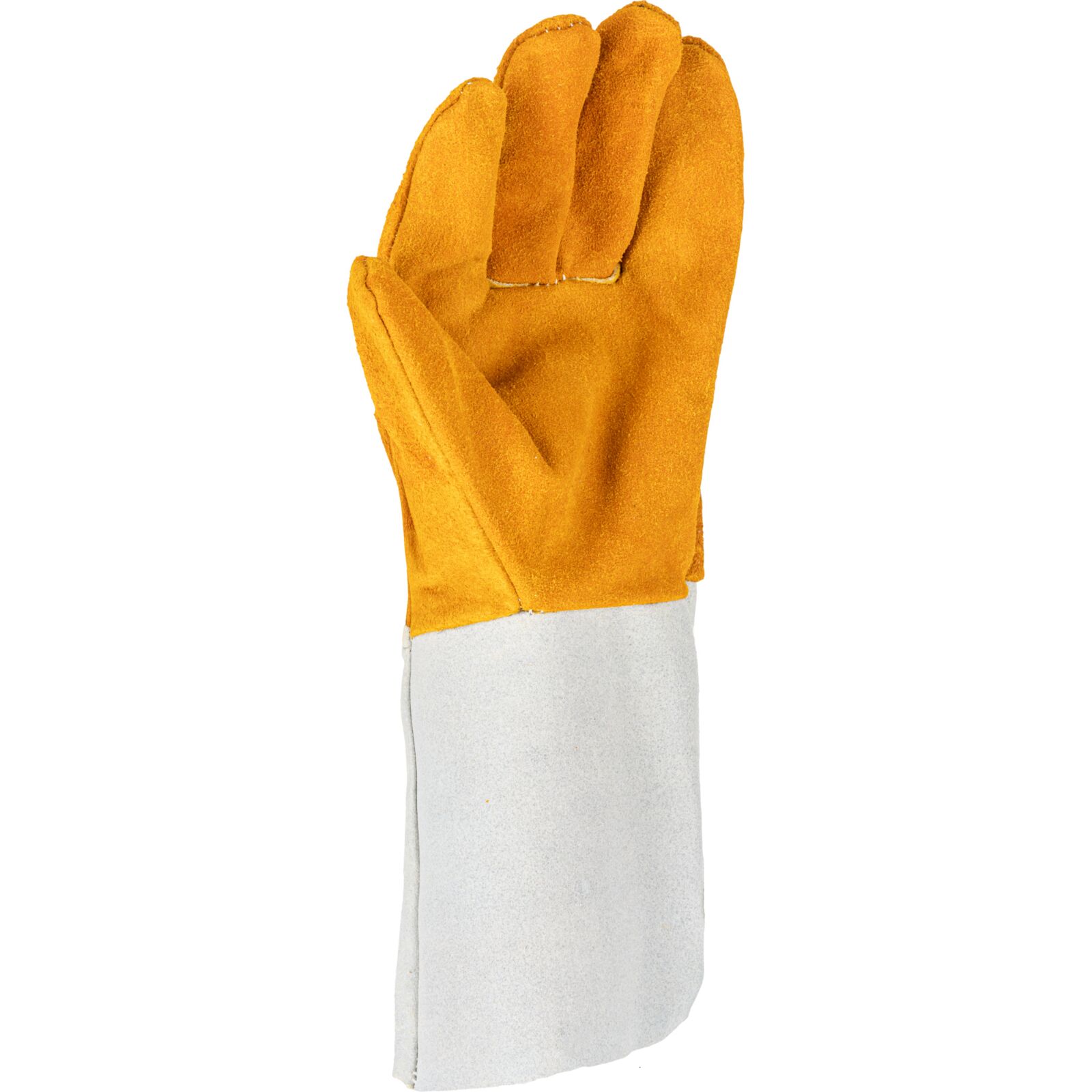 LahtiPro Skyddshandskar för svetsare, st. 11 XL, äkta skinn, 35 cm, brandsäkerhet 4, CE, EN 420, EN 388, EN 407, LAHTI L2704 - 4